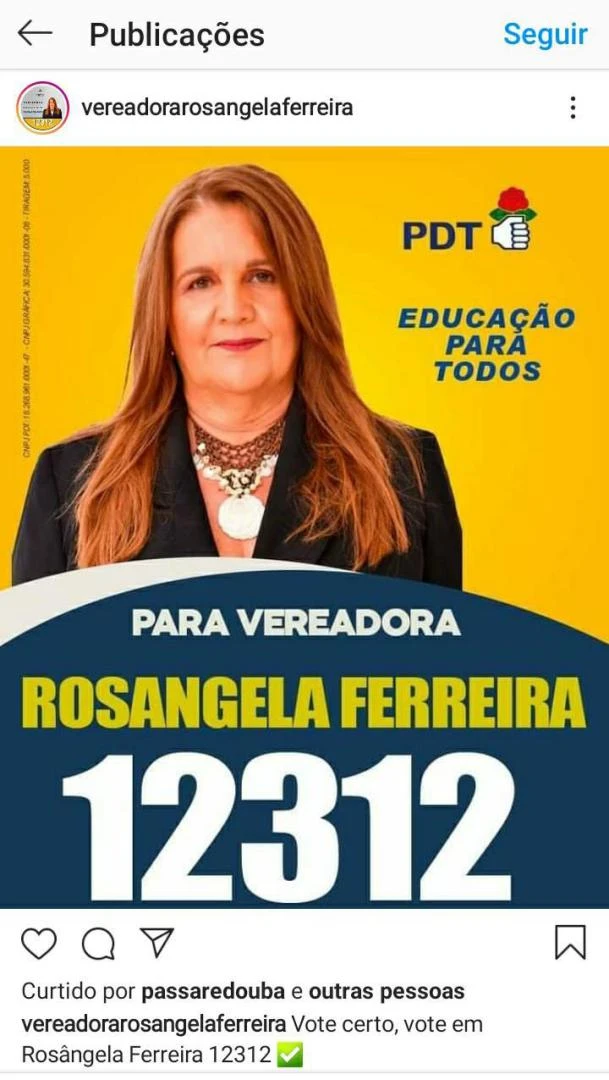 ROSÂNGELA FERREIRA - 12312 - PDT