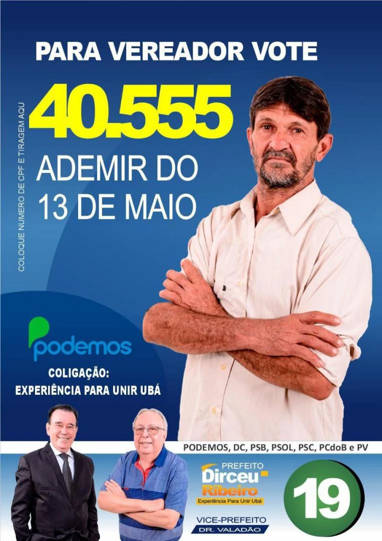 ADEMIR DO TREZE DE MAIO - 40555 - PSB